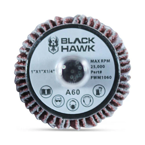 Discount ⌛ BHA - Black Hawk Abrasives 1” X 1” X 1/4” Mounted Flap Wheel - 5 Pack ✨ 2 Discount ⌛ BHA - Black Hawk Abrasives 1” X 1” X 1/4” Mounted Flap Wheel - 5 Pack ✨ - Image 2