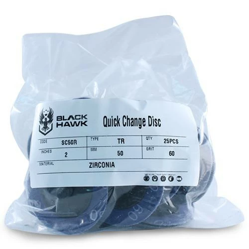 Wholesale ๐ BHA - Black Hawk Abrasives 2" Quick Change Zirconia Disc - 25 Pack โ๏ธ 6 Wholesale ๐ BHA - Black Hawk Abrasives 2" Quick Change Zirconia Disc - 25 Pack โ๏ธ - Image 6