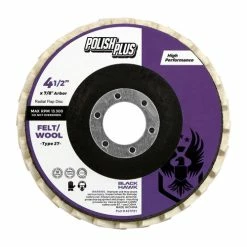 Best Sale ๐ BHA - Black Hawk Abrasives 4-1/2" X 7/8" Polish Plus Felt Polishing Flap Disc ๐ 8 Best Sale ๐ BHA - Black Hawk Abrasives 4-1/2" X 7/8" Polish Plus Felt Polishing Flap Disc ๐ -sanding-belts Sales 4.5 Inch Polishing Flap Disc Front 90654.1573077269