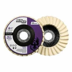 Best Sale 😍 BHA - Black Hawk Abrasives 4-1/2" X 7/8" Polish Plus Felt Polishing Flap Disc 😍