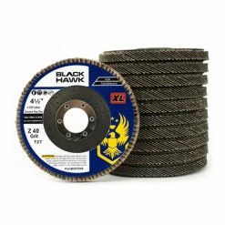 Best Sale 😉 BHA - Black Hawk Abrasives 4-1/2" XL High Density Zirconia Flap Disc T27 🎉 -sanding-belts Sales IMG 3959 XL T27 40 80095.1570197365