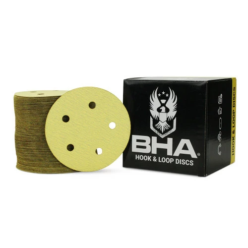 Brand new ๐ BHA - Black Hawk Abrasives 5" X 5 Hole Gold Hook & Loop Sanding Discs - 100 Pack ๐ฅฐ 4 Brand new ๐ BHA - Black Hawk Abrasives 5" X 5 Hole Gold Hook & Loop Sanding Discs - 100 Pack ๐ฅฐ - Image 4