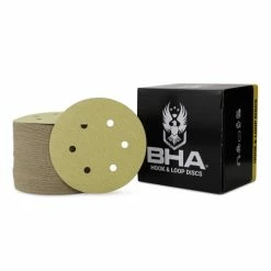 Buy 😍 BHA - Black Hawk Abrasives 6" X 6 Hole Gold Hook & Loop Sanding Discs - 100 Pack 🛒 -sanding-belts Sales bha 6 inch 6 holes sanding discs hook loop 23643.1670430036